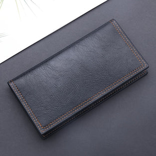 Thin Slim Wallet, Name Engraving PU Leather Long Clutch Wallet, Coin Hand Purse Credit Card Holder Pocket