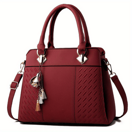 1pc Single Shoulder Bag Crossbody Bag, Fashionable Metal Tassel Decoration Crossbody Bag, Women's Trendy Versatile PU Leather Bag