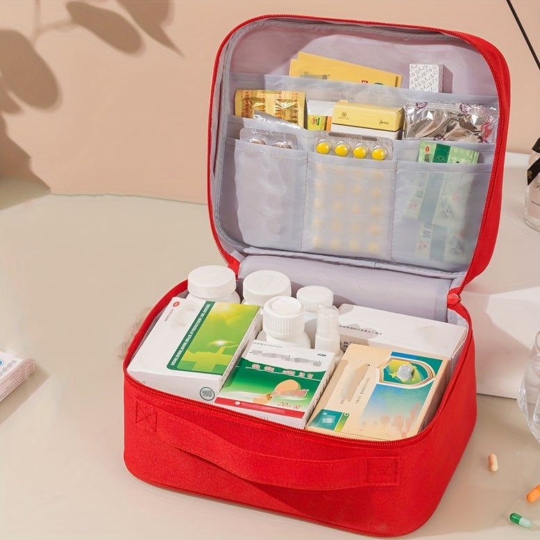 Macaron Color Extra Large Capacity Outdoor Portable Medicine Box: Ideal First Aid Storage Solution