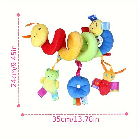 Colorful Jingle Spiral Plush Ribbon Baby Toy