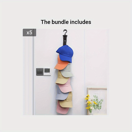 1pc Hanging Hat Storage Artifact, 8 Shelves Can Accommodate 16 Hats, Hat Store Display Comes With A Self-adhesive Hook for retail stores, boutique, supermarkets