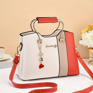 Fashion Top Handle Satchel Bag, Trendy Crossbody Bag, Women's Casual Handbag, Shoulder Bag & Purse