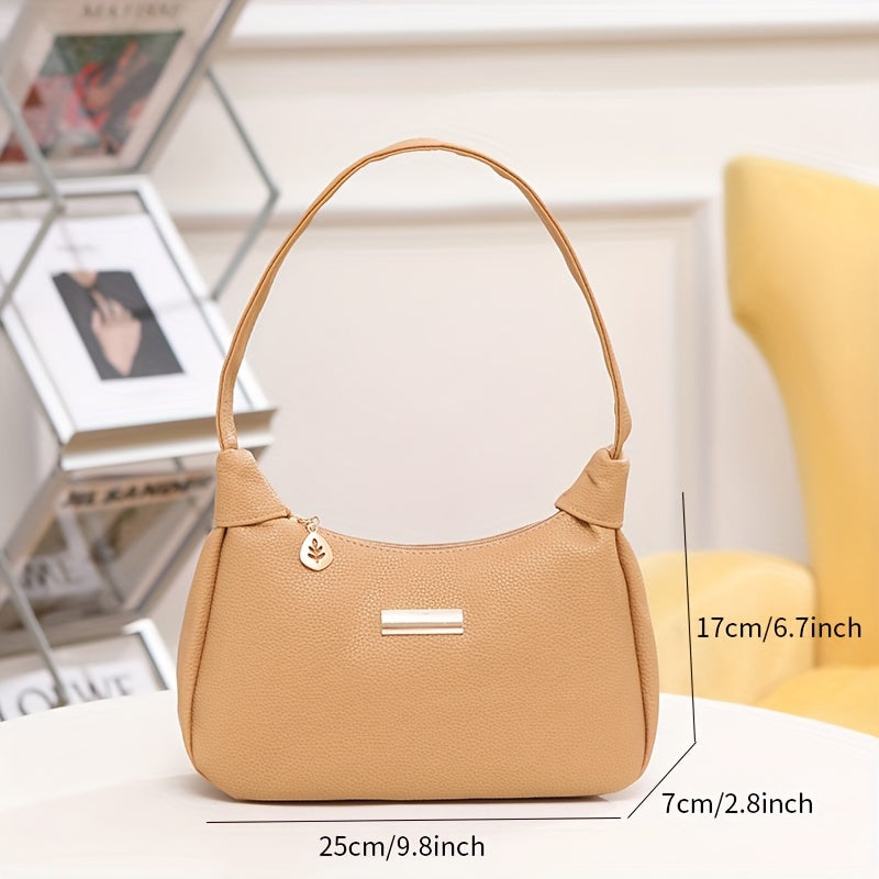 Chic PU Leather Shoulder and Crossbody Bag: Stylish, Lightweight, and Versatile for Girls