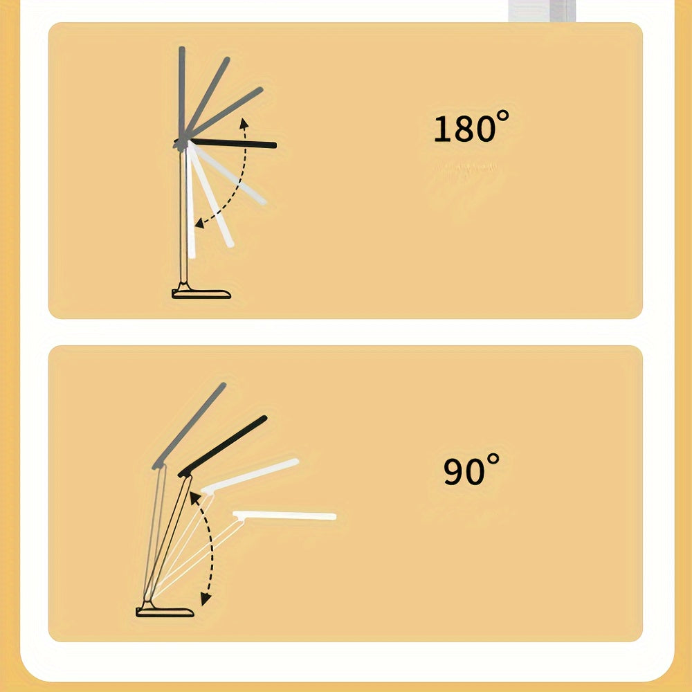 مصباح مكتبي ليد USB ذكي وأنيق قابل لإعادة الشحن للقراءة الليلية والدراسة