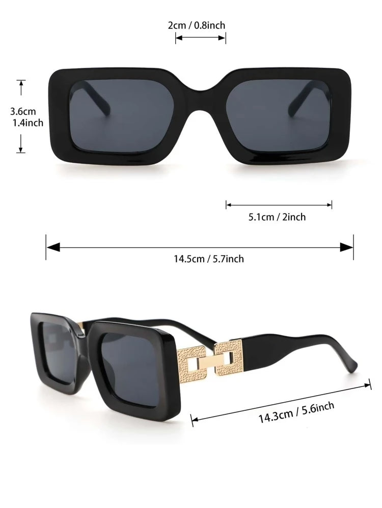 3 Pieces/Set Men's Classic Geometric Small Frame Travel Sunglasses Mixed Decorations