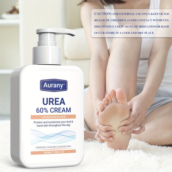 Intensive Urea Foot Cream with Salicylic Acid - Moisturize and Repair Rough, Dry Feet with 60% Urea Formula - Ideal for Feet, Knees, Elbows