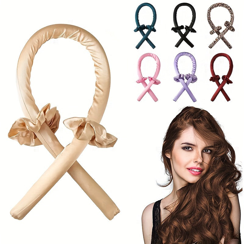 Effortless Waves Hair Tool: Heatless Ing Rod Headband with Hair Ties