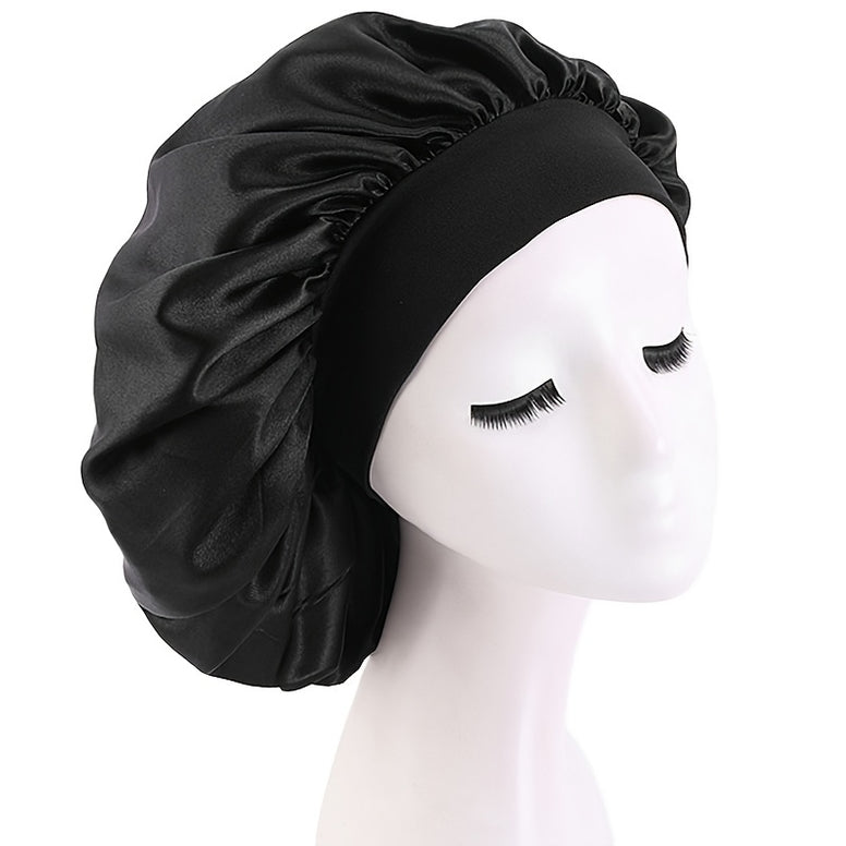 Silky Satin Adjustable Hair Cap for Women - Luxurious Night Hat for Long Hair Care