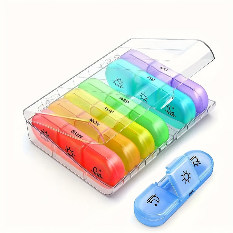 3-Times-A-Day Pill Organizer: Stay on Track with 21 Compartments