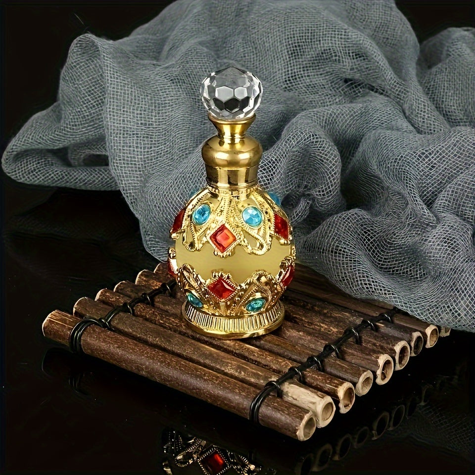 A luxurious and attractive women's perfume bottle with a vintage touch capacity portable and featuring a beautiful and long lasting fragrance suitable for dates and everyday life