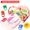 Musical Baby Activity Mat Soft Tummy Time Play mat with Hanging Toys