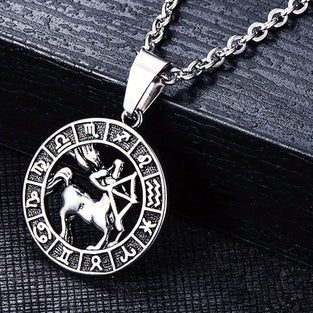 Zodiac Pendant Necklace Personalized Jewelry for Her Birthday Gift