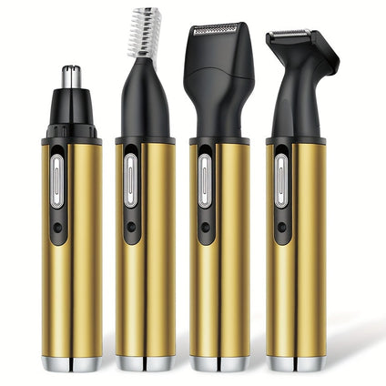 4-in-1 Rechargeable Trimmer for Men: Nose, Beard, Ear, and Eyebrow Trimming - Holiday Gift for Him