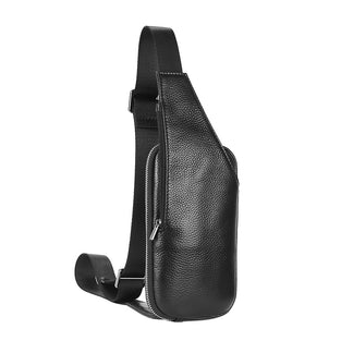 1pc Small Leather Sling Messenger Bag Chest Bag Lightweight Backpack Slim Anti-theft Shoulder Bag Invisible Side Bag Men