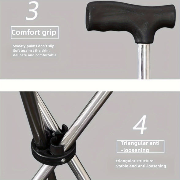 Multi-Functional Crutch Stool for Seniors