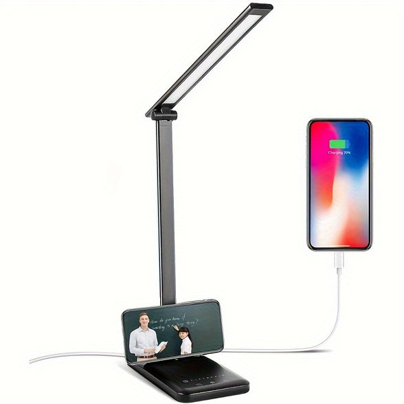 Versatile Adjustable LED Desk Lamp with 5 Lighting Levels & 45-Minute Auto Timer