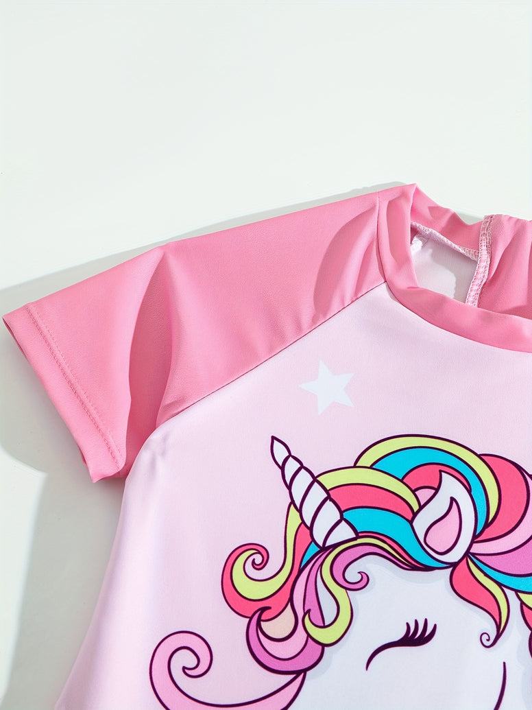 Adorable Rainbow Pony Swimsuit for Girls