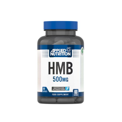 مكمل HMB من Applied Nutrition كبسولات HMB 500 مجم، ناتج أيض الليوسين لدعم نمو العضلات وإصلاحها، 120 كبسولة، 60 حصة.