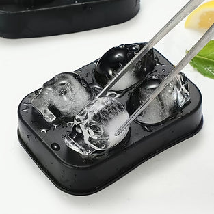 1pc Ice Cube Mold, Silicone Skull Ice Cube Tray, Multifunctional Chocolate Mold, Mold For Pudding, Jelly, Candy, Whiskey Ice Cube Tray, Ice Trays For Freezer Cocktail Whiskey, Kitchen Accessaries, Apartment Essentials, Party Supplies