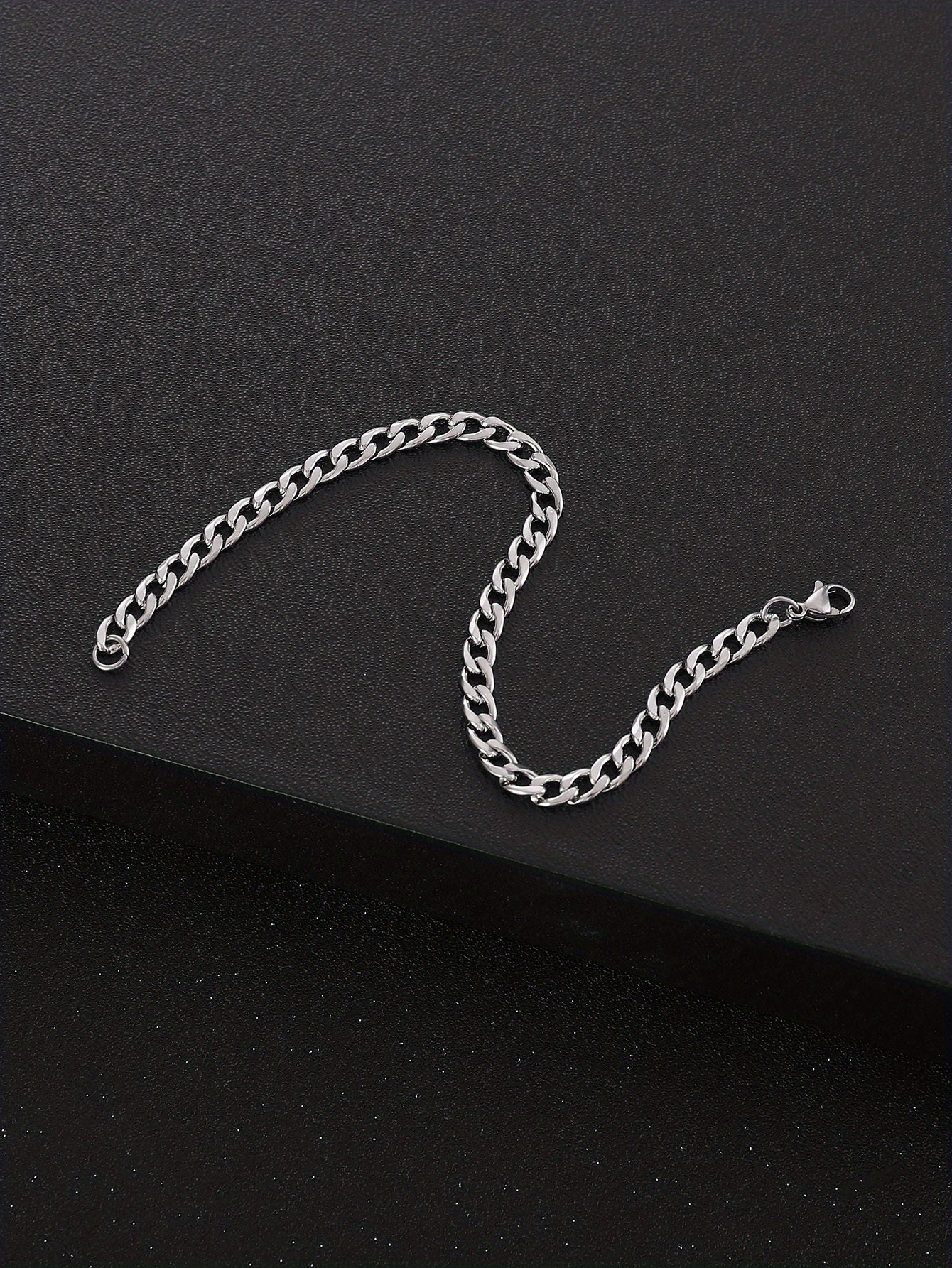 Men's Minimalist Stainless Steel Chain Bracelet: Hip Hop Jewelry for the Modern Man