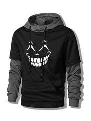 Sword and Wings Men's Long Sleeve Hoodie: Street Casual Fashion for Fall and Winter