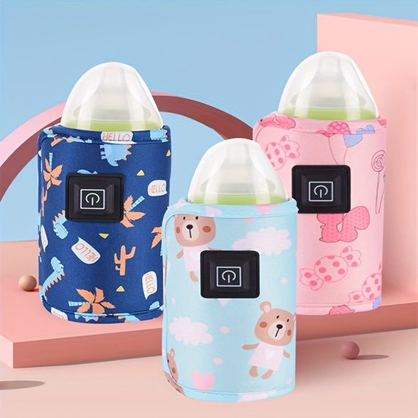 USB Milk and Water Warmer Portable Bottle Heater Efficient Quick Heating Insulated Bag Ideal for Travel