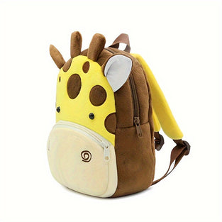 1pc Polyester Schoolbag, Cute Girl's Animal Plush Backpack, Outdoor Vacation Small Bag