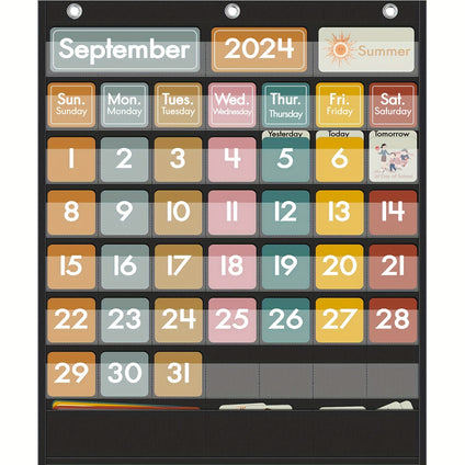 2024 Classroom Calendar Pocket Chart: Versatile Educational Organizer