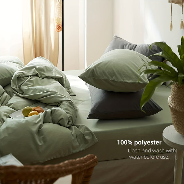 Elegant Sage Green Duvet Cover Set - Soft Luxury Bedding