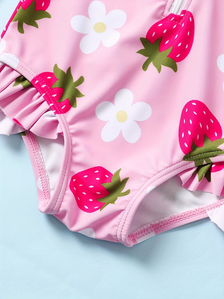 Adorable Patterned Swim Long Toddler Suit