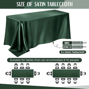 1pc, Dark Green Tablecloth, Square Polyester Solid Color Table Coverh, Wrinkle And Stain Resistant Table Cover, Perfect For Buffet Tables, Parties, Holiday Dinners, Room Decor