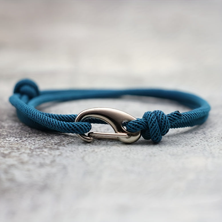 Men's Stylish Double Layer Adjustable Rope Bracelet: The Perfect Holiday Gift for Boyfriends