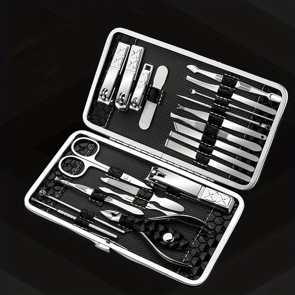 Complete Professional Manicure Pedicure Set All in One Grooming Kit for Salon Quality Nail Care