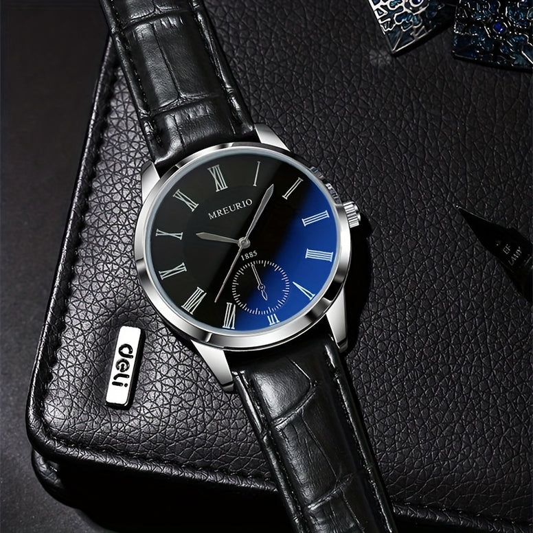 Fashion Quartz Belt Men's Watch: Stainless Steel Elegance for the Modern Gentleman