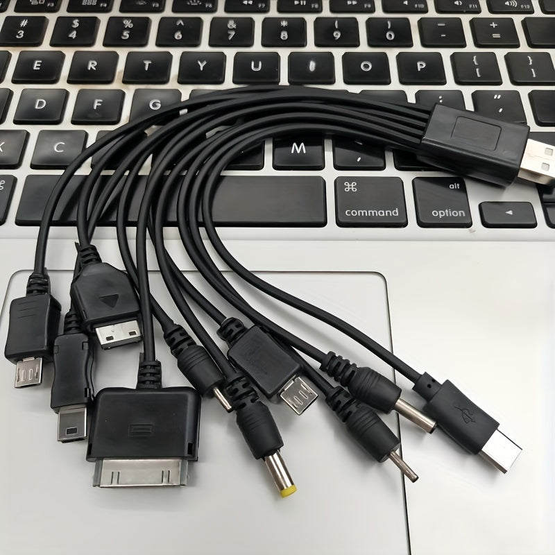 Versatile 10-in-1 USB Phone Charging Cable: Charge Multiple Devices With Ease!