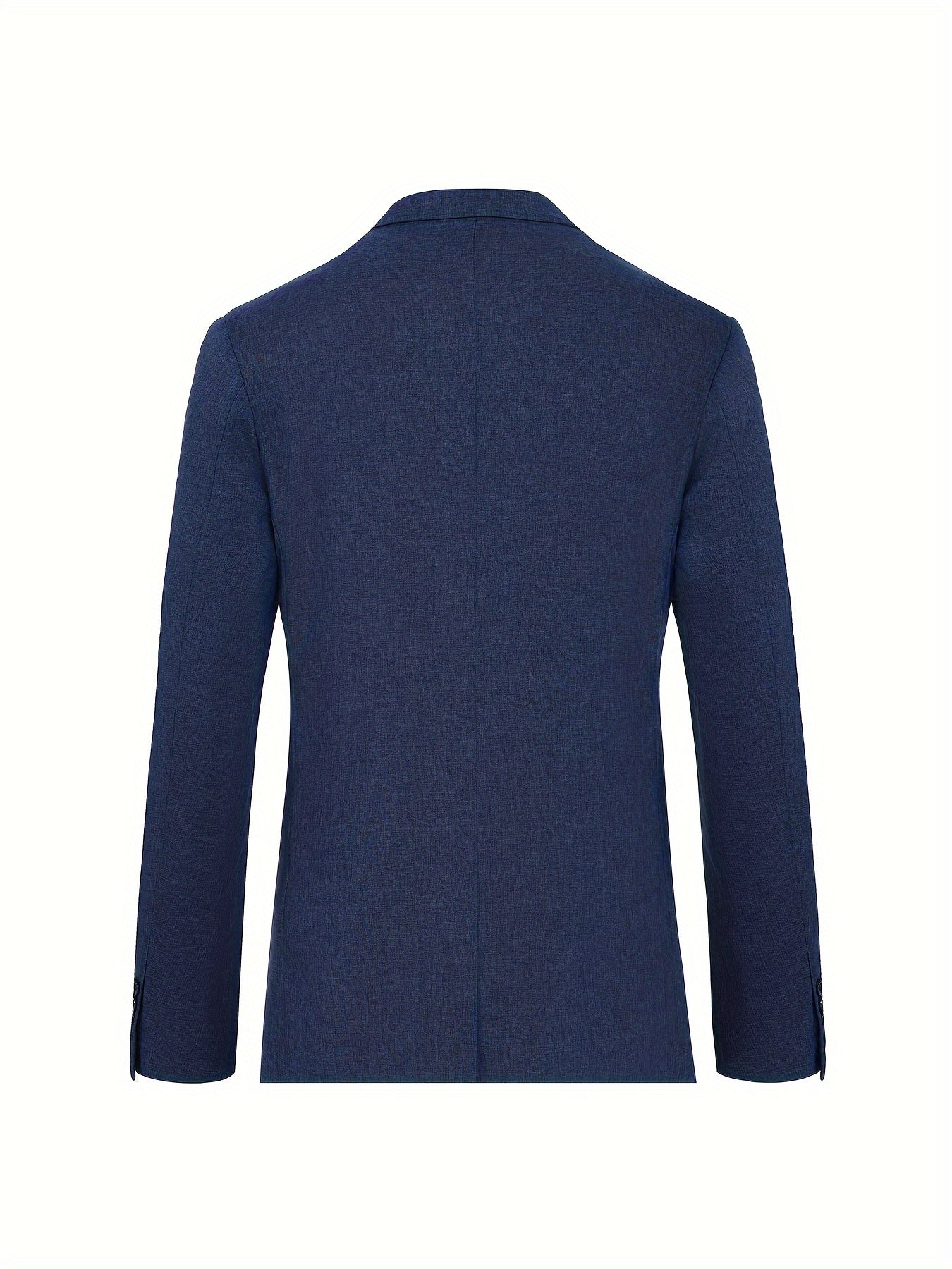 Men's Classic Business One-Button Blazer: A Solid Color Essential for Spring and Fall