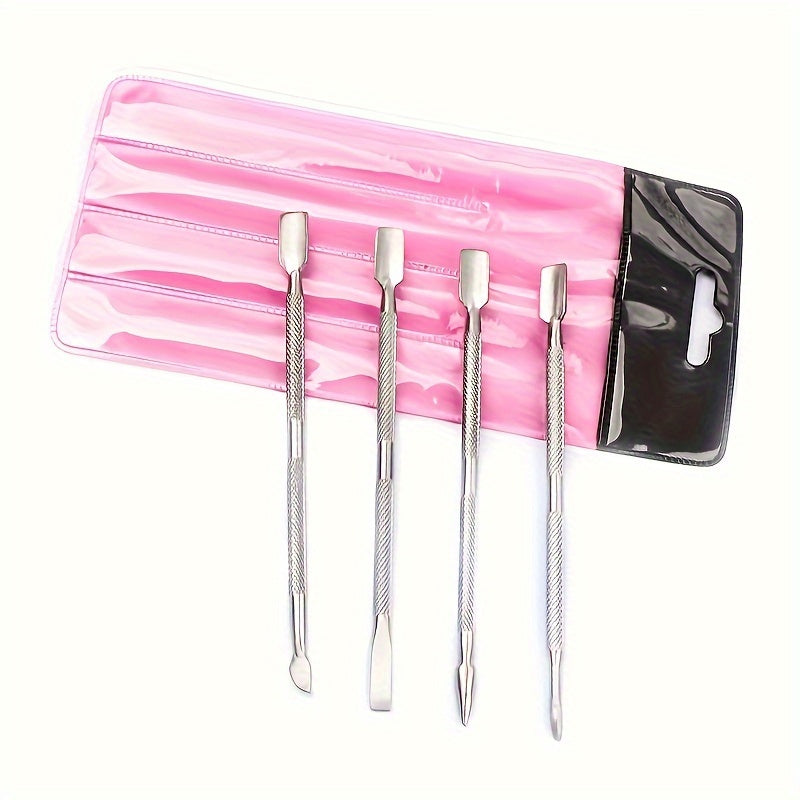 Cuticle Pusher and Gel Nail Remover Tool Set for Professional Manicure and Pedicure Care 4 piece