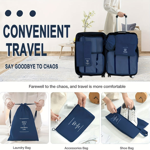 7-Piece Set: Lightweight and Wear-Resistant Luggage Storage Bags for Travel