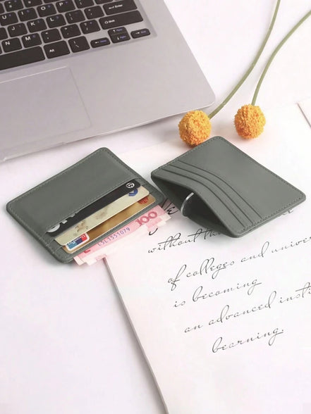 1Pcs Pu Leather Portable Slim Credit Card Holder, Mini Card Holder for Business Cards, Coins, Pass Cards....