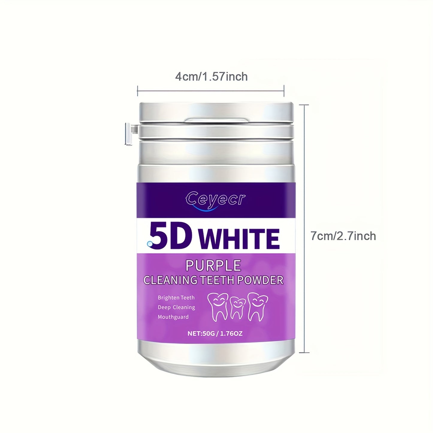 5D Whitening Teeth Cleaning Powder: Deep Clean Tooth Polish for Basic Oral Care