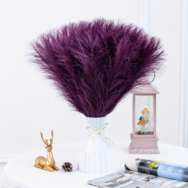 Bohemian Elegance: Set of 5 Artificial Pampas Grass