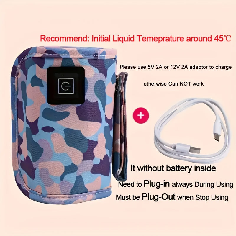 USB Charger Baby Bottle Warmer Portable Electric Insulated Bag Heats Milk Quickly Ideal for Travel