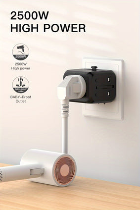 Universal Travel Adapter: Compact, Safe, and Versatile for Over 180 Countries