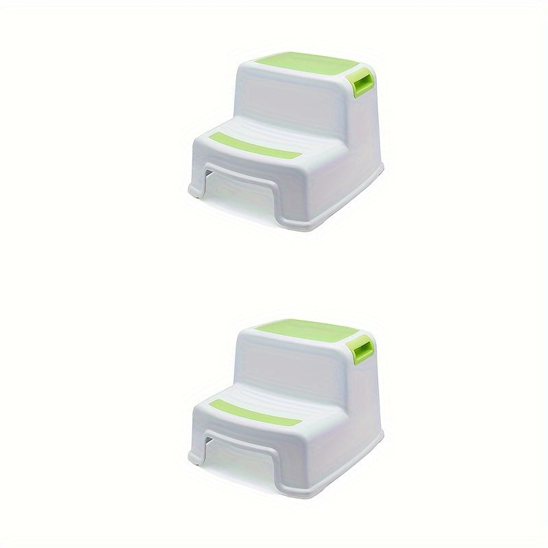 Plastic Step Stool Set for Toddlers 3 to 12 Years Lightweight Non Slip Easy to Clean Safe Design