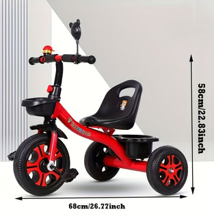 Kids Stainless Steel Tricycle for Ages 3 to 6 Safe and Practical