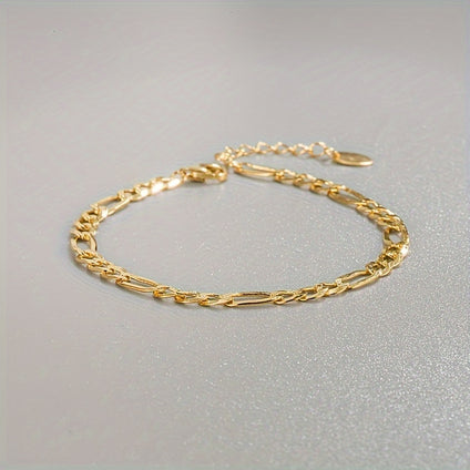 Minimalist Geometric 925 Silver Link Chain Bracelet Elegant Hand Chain Jewelry Decoration