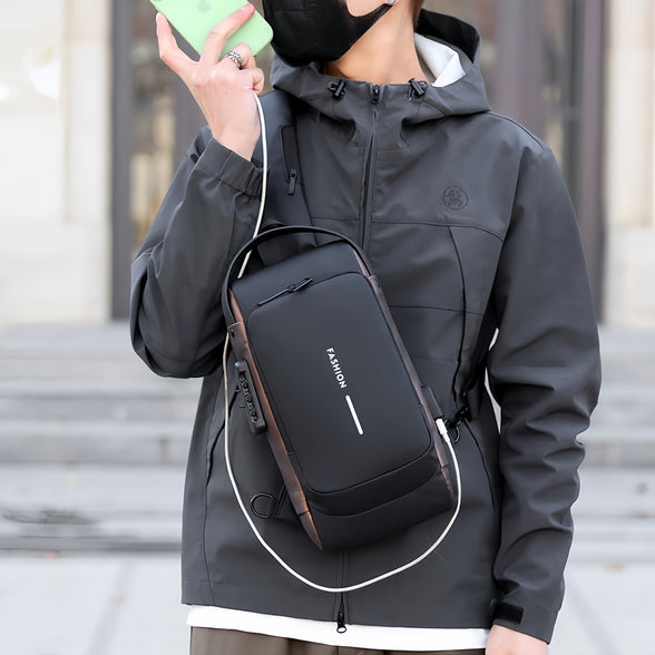 Secure Fashionable Sling Bag with Password Lock for Stylish Travelers - Perfect for Daily Commutes and Leisure Hangouts!