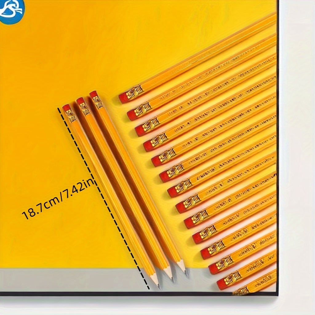 Premium HB Hexagon Wooden Pencils with Red Eraser