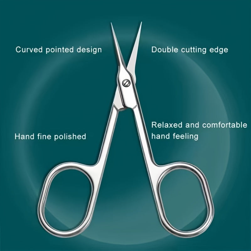 Stainless Steel Cuticle Scissors Sharp Curved Trimmer for Nail and Skin Care