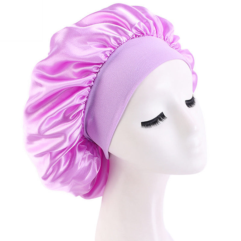 Silky Satin Adjustable Hair Cap for Women - Luxurious Night Hat for Long Hair Care